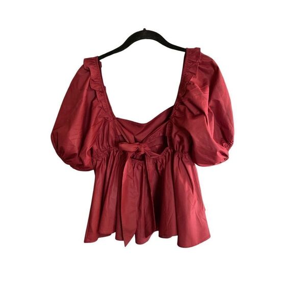 Ensaison women’s NWOT wo cotton, poplin, baby doll top size small no - Picture 5 of 7